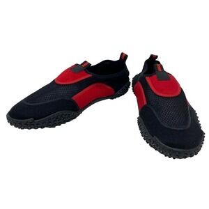 Omega Water Shoes Mens 10 Womens 11.5‎ Black Red Neoprene Mesh Slip On Beach